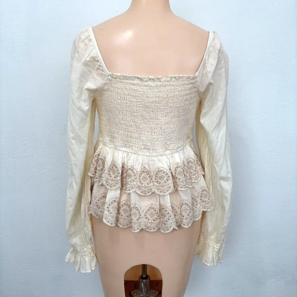 American Eagle Smocked Top Medium